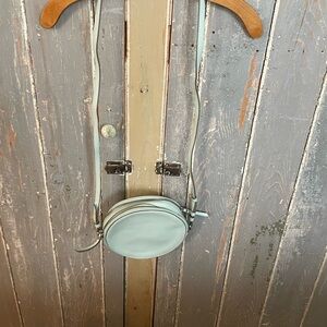 Light Blue Round Crossbody Bag